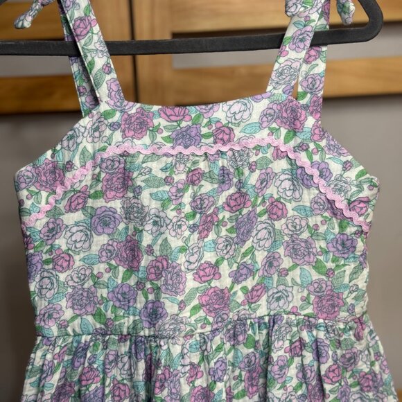Tahari Girl Pastel Floral Tiered Dress โ Size 7 - Picture 9 of 13